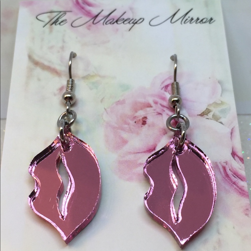 Pink Lip Earrings NWT